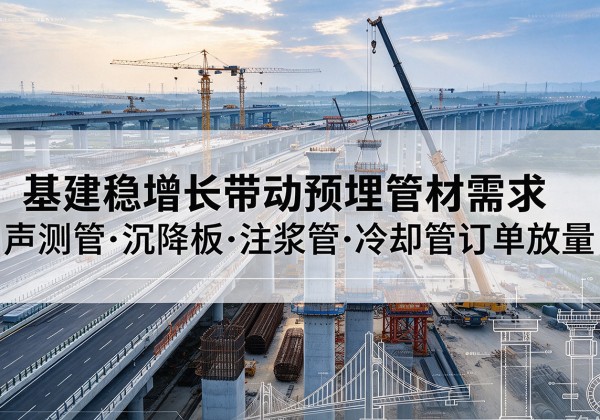 桂平基建稳增长带动预埋监测管材需求，声测管、沉降板、注浆管订单持续放量